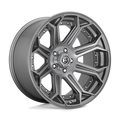 Fuel - D705 SIEGE - Gunmetal - BRUSHED GUN METAL TINTED CLEAR - 20" x 10", -18 Offset, 5x127 (Bolt Pattern), 71.5mm HUB