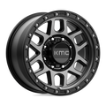 KMC Wheels - KM544 MESA - Black - SATIN BLACK WITH GRAY TINT - 17" x 9", 18 Offset, 8x165.1 (Bolt Pattern), 125.1mm HUB