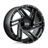 XD Series - XD835 SWIPE - Black - Satin Black Milled - 20" x 10", -18 Offset, 5x127 (Bolt Pattern), 72.6mm HUB