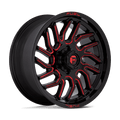 Fuel - D808 HURRICANE - Black - GLOSS BLACK MILLED RED TINT - 20" x 9", 20 Offset, 6x139.7 (Bolt Pattern), 106.1mm HUB