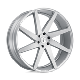 Status Wheels - BRUTE - Silver - Silver with Brushed Machined Face - 24" x 9.5", 30 Offset, 5x114.3 (Bolt Pattern), 76.1mm HUB