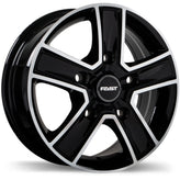 Fast Wheels - Transport - Black - Gloss Black with Machined Face - 16" x 6.5", 60 Offset, 5x160 (Bolt Pattern), 65.1mm HUB