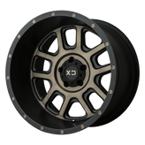 XD Series - XD828 DELTA - Black - Matte Black with Dark Tint Clear - 20" x 9", -12 Offset, 5x127 (Bolt Pattern), 72.6mm HUB