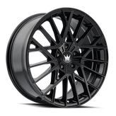 Mazzi - JINX - Black - GLOSS BLACK - 20" x 8.5", 38 Offset, 5x112 (Bolt Pattern), 66.6mm HUB