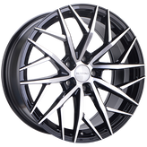 Ruffino Wheels - Atrax - Black - Gloss Black - Machined Face - 18" x 8", 35 Offset, 5x114.3 (Bolt Pattern), 73.1mm HUB