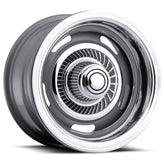 Vision Wheel American Muscle - 55 RALLY - Silver - Silver - 15" x 8", -12 Offset, 6x139.7 (Bolt Pattern), 108mm HUB