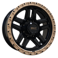 Envy Wheels - FFT-9 - Black - GLOSS BLACK / GLOSS BRONZE BEADLOCK - 20" x 9", -12 Offset, 8x170 (Bolt Pattern), 125mm HUB