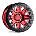 Black Rhino - RIFT BEADLOCK - CANDY RED WITH BLACK RING - 17" x 8.5", -38 Offset, 5x127 (Bolt Pattern), 71.5mm HUB