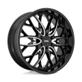 DUB - S263 OG - Black - GLOSS BLACK MILLED - 24" x 10", 30 Offset, 6x135 (Bolt Pattern), 87.1mm HUB