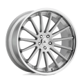 Asanti Black - ABL-24 BETA - Silver - Brushed Silver Chrome Lip - 20" x 10.5", 38 Offset, 5x120 (Bolt Pattern), 74.1mm HUB