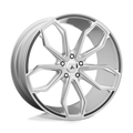 Asanti Black - ABL-19 ATHENA - Silver - Brushed Silver - 20" x 8.5", 38 Offset, 5x112 (Bolt Pattern), 72.6mm HUB