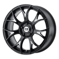 Motegi - MR126 - Black - GLOSS BLACK WITH MILLED ACCENTS - 20" x 10", 38 Offset, 5x114.3 (Bolt Pattern), 72.6mm HUB