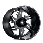 American Truxx - NINJA - Black - BLACK/MILLED - 20" x 12", -44 Offset, 6x135 (Bolt Pattern), 87.1mm HUB