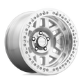 KMC Wheels - KM229 MACHETE CRAWL BEADLOCK - Silver - MACHINED - 17" x 9", -38 Offset, 8x165.1 (Bolt Pattern), 125.1mm HUB