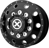 ATX - AO400 BAJA - Black - GLOSS BLACK MILLED - FRONT - 25" x 8", 144 Offset, 10x285.75 (Bolt Pattern), 220.1mm HUB