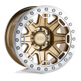 Black Rhino - RIFT BEADLOCK - Gold - MATTE GOLD WITH MACHINED RING - 17" x 8.5", 0 Offset, 6x135 (Bolt Pattern), 87.1mm HUB