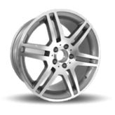 DTD - Replica - Silver - Silver - 17" x 7.5", 38 Offset, 5x112 (Bolt Pattern), 66.6mm HUB