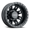 Vision Wheel HD - 408 MANX2 - Black - Satin Black - 17" x 6.5", _143_35 Offset, 8x165.1 (Bolt Pattern), 125.2mm HUB