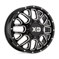 XD Series - XD843 GRENADE DUALLY - Black - Gloss Black Milled - 20" x 8.25", 127 Offset, 8x165.1 (Bolt Pattern), 117mm HUB