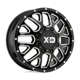 XD Series - XD843 GRENADE DUALLY - Black - Gloss Black Milled - 20" x 8.25", 127 Offset, 8x165.1 (Bolt Pattern), 117mm HUB