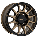 Envy Wheels - FFT8BZ - Bronze - BRONZE / BLACK LIP - 20" x 10", -12 Offset, 8x165.1 (Bolt Pattern), 121.5mm HUB