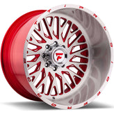 Fittipaldi Offroad - FTF07 - Brushed W-Red Accents - 22" x 12", -51 Offset, 6x139.7 (Bolt Pattern), 78.1mm HUB