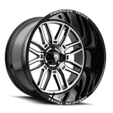 American Truxx - RESTLESS - Black - BLACK MACHINED - 20" x 10", -25 Offset, 6x139.7 (Bolt Pattern), 106mm HUB