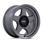 KMC Wheels - KM728 LOBO - Gunmetal - MATTE ANTHRACITE - 17" x 8.5", -10 Offset, 6x139.7 (Bolt Pattern), 106.1mm HUB