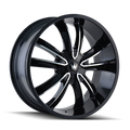 Mazzi - OBSESSION - Black - GLOSS BLACK/MACHINED FACE - 20" x 8.5", 18 Offset, 5x115, 120 (Bolt Pattern), 74.1mm HUB