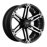 Tuff Wheels - T01 - Black - Flat Black with Machined Face - 20" x 9", 10 Offset, 5x114.3, 127 (Bolt Pattern), 78.1mm HUB