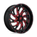 Fuel UTV - D642 KOMPRESSOR - Black - GLOSS BLACK RED TINTED CLEAR - 20" x 7", 13 Offset, 4x137 (Bolt Pattern), 110.1mm HUB