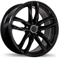 Replika - R167 - Black - Gloss Black - 17" x 7.5", 42 Offset, 5x112 (Bolt Pattern), 57.1mm HUB