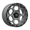 KMC Wheels - KM541 DIRTY HARRY - Gunmetal - SATIN GRAY WITH BLACK LIP - 18" x 8.5", 18 Offset, 5x127 (Bolt Pattern), 71.5mm HUB