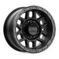 KMC Wheels - KM544 MESA - Black - SATIN BLACK WITH GLOSS BLACK LIP - 17" x 9", -12 Offset, 8x170 (Bolt Pattern), 125.1mm HUB