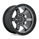 Fuel - D698 KICKER - Gunmetal - MATTE GUN METAL BLACK BEAD RING - 17" x 9", 1 Offset, 5x127 (Bolt Pattern), 71.5mm HUB