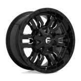 Fuel - D595 SLEDGE - Black - GLOSS BLACK MILLED - 18" x 9", 20 Offset, 8x180 (Bolt Pattern), 124.2mm HUB