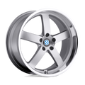 Beyern - RAPP - Silver - Silver with Mirror Cut Lip - 20" x 10", 20 Offset, 5x120 (Bolt Pattern), 72.6mm HUB