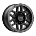 KMC Wheels - KM544 MESA - Black - SATIN BLACK WITH GLOSS BLACK LIP - 18" x 9", 18 Offset, 8x170 (Bolt Pattern), 125.1mm HUB