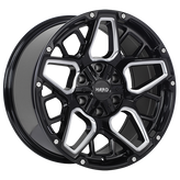 Ruffino HARD - Blast - Black - Gloss Black - Milled Edge - 18" x 9", 20 Offset, 6x135, 139.7 (Bolt Pattern), 87.1mm HUB