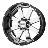 Moto Metal - MO200 - Chrome - CHROME CENTER GLOSS BLACK MILLED LIP - 20" x 10", -18 Offset, 5x127 (Bolt Pattern), 72.56mm HUB