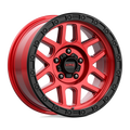 KMC Wheels - KM544 MESA - CANDY RED WITH BLACK LIP - 20" x 9", 0 Offset, 6x135 (Bolt Pattern), 87.1mm HUB