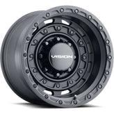 Vision Wheel Off-Road - 403 TACTICAL - Black - SATIN BLACK - 18" x 9.5", -18 Offset, 5x139.7 (Bolt Pattern), 108mm HUB