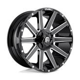 Fuel - D615 CONTRA - Black - GLOSS BLACK MILLED - 20" x 9", 20 Offset, 6x135, 139.7 (Bolt Pattern), 106.1mm HUB