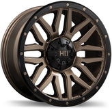 Fast HD - Menace - Bronze - Satin Bronze with Black Trim - 20" x 9", 0 Offset, 6x139.7 (Bolt Pattern), 106.1mm HUB