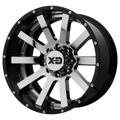 XD Series - XD200 HEIST - Chrome - Chrome Center Gloss Black Milled Lip - 22" x 12", -44 Offset, 6x135 (Bolt Pattern), 87.1mm HUB