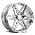 Vision Wheel Street Designs - 476 WEDGE - Chrome - Chrome - 20" x 9", 30 Offset, 6x120 (Bolt Pattern), 66.9mm HUB