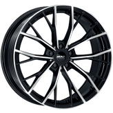 Mak Wheels - priMe D-FF - Black - BLACK MIRROR - 19" x 9.5", 46 Offset, 5x120 (Bolt Pattern), 72.6mm HUB