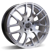 RSSW - Diamond - Silver - Hyper silver - 18" x 8", 35 Offset, 5x120 (Bolt Pattern), 72.6mm HUB