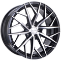 Ruffino Wheels - Atrax - Black - Gloss Black - Machined Face - 16" x 7", 39 Offset, 5x114.3 (Bolt Pattern), 67.1mm HUB