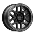 KMC Wheels - KM544 MESA - Black - SATIN BLACK WITH GLOSS BLACK LIP - 17" x 9", 18 Offset, 6x139.7 (Bolt Pattern), 106.1mm HUB